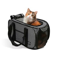 猫壱 ポータブルキャリー キャリーバッグ 折り畳み可能 防災 移動用 黒 送料無料