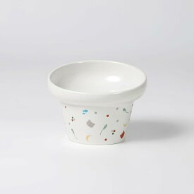 HARIO (ハリオ) にゃんプレトール 猫用食器 高さあり 食べやすい (ホワイト) 送料無料
