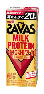 SAVAS(�U�o�X) MILK PROTEIN ���b0 �X�g���x���[���� 200ml×24�{ ����ς�20g ���� �~���N�v���e�C�� ��������