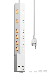 �G���R�� �d���^�b�v ���K�[�h USB�^�b�v 2.5m 6�� USB 45W [ USB-A 2�|�[�g/ USB-C 2�|�[�g ] U ��������