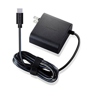 �G���R�� �m�[�gPC�pAC�A�_�v�^�[ Type-C PD�Ή� 65W �P�[�u����̌^ 2m �u���b�N ACDC-PD0465BK �y i ��������