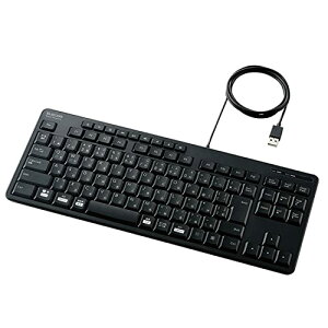 �G���R��(ELECOM) �L�� �L�[�{�[�h �É��݌v �e���L�[���X �R�� �u���b�N TK-FCM113SKBK ��������