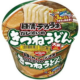 日清食品 日清デカうま きつねうどんだし濃いめ カップ麺 106g×12個 送料無料