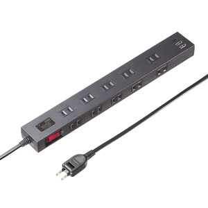 �T�����T�v���C ���^�b�v 10���{USB-A�{Type-C�iPD20W�j�u���b�N�E1m TAP-SP2110NUC-1BK ��������