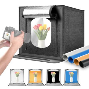 NEEWER 50W �B�e�{�b�N�X 60x60cm ���C�g�e���g �B�e�u�[�X �A�b�v�O���[�h 160��LED 5600K 5200lx/ ��������