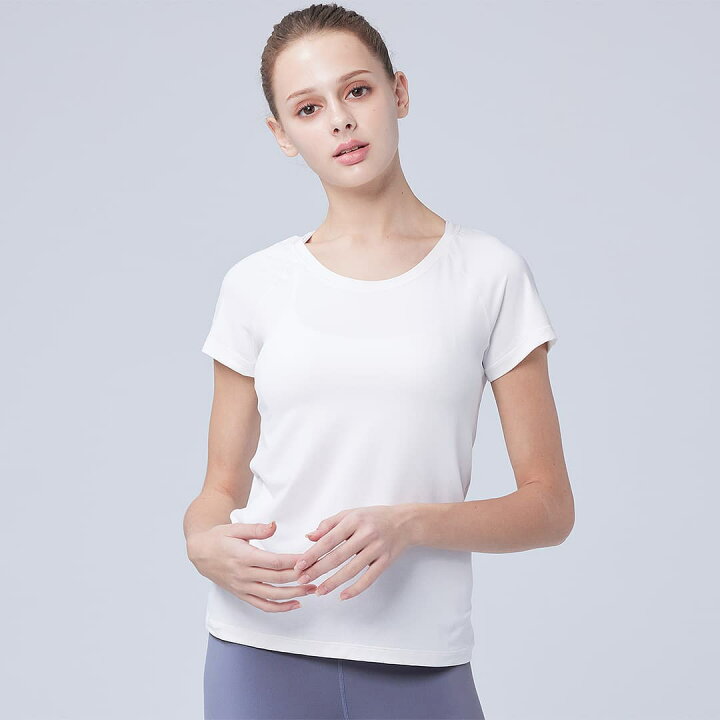 楽天市場】【2024SS 新作】フィットTシャツ／バニラホワイト easyoga 