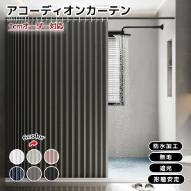 【10%OFFクーポン・期間限定】間仕切り カーテン 遮光 防水 アコーディオンカーテン 1cmオーダー可 リネン 保温 安定 突っ張り棒 取付簡単 省エネ 丸洗い ドア リビング オフィス 目隠し ハトメ おしゃれ パタパタ 遮光 北欧 透けない のれん グレー ロング