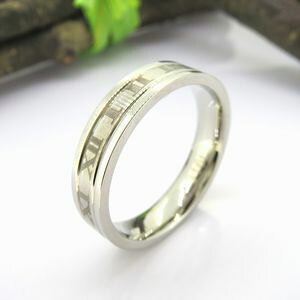 リング ステンレス ローマ数字 シルバー ジュエリー アクセサリー 7号 9号 11号 13号 15号 17号 19号 21号 5mm幅 指輪 レディース ギフト プレゼント