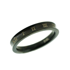 リング ステンレス 甲丸 ローマ数字 ブラック ジュエリー アクセサリー 7号 9号 11号 13号 15号 17号 19号 21号 3mm幅 指輪 メンズ レディース ギフト プレゼント