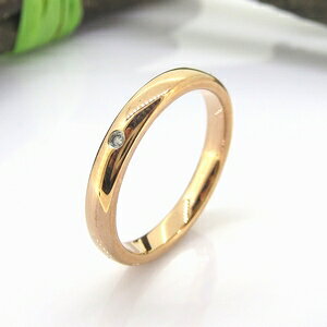 リング タングステン 3.0mm幅 キュービックジルコニア ピンクゴールド 7号 9号 11号 13号 ジュエリー アクセサリー 指輪 メンズ レディース ギフト プレゼント