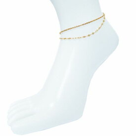 ハワイアン ジュエリー ステンレス アンクレット 送料無料 イエローゴールド ピンクゴールド シルバー 二連チェーン プルメリア スクロール アクセサリー レディース メンズ ギフト プレゼント