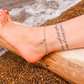 ハワイアン ジュエリー ステンレス アンクレット 送料無料 イエローゴールド ピンクゴールド シルバー 星 スター プルメリア スクロール アクセサリー レディース メンズ ギフト プレゼント