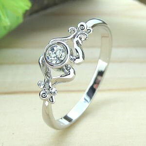 ピンキーリング クリスタル 送料無料 シルバー リング 1号 3号 5号 7号 9号 11号 13号 15号 ジュエリー アクセサリー 指輪 レディース ギフト プレゼント