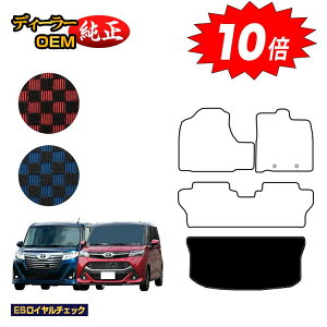 【オータムセールP10倍】トヨタ ルーミー・タンク ラゲッジマット 【ESロイヤルチェック】 ROOMY/TANK 純正仕様 内装 パーツ カスタム アクセサリー