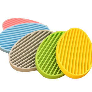 シリコンソープディッシュ シンプル 楕円 スポンジトレー スポンジ置き 石鹸置き ソープ 固形 水切り シンク コーナーシェルフ スポンジホルダー スポンジラック たわし入れ キッチン用品