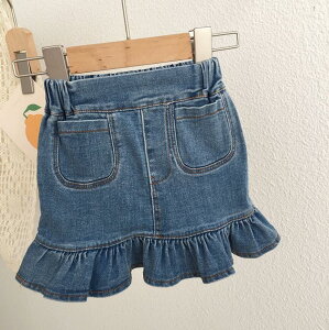 【メール便】denim skirt デニム スカート 子供服 子供 韓国 韓国子供服 海外子供服 スカート 110 キッズ ベビー