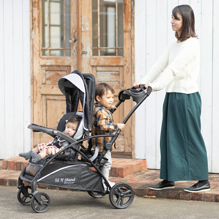 楽天市場】2人乗りベビーカー 日本育児 BabyTrend シット＆スタンド  