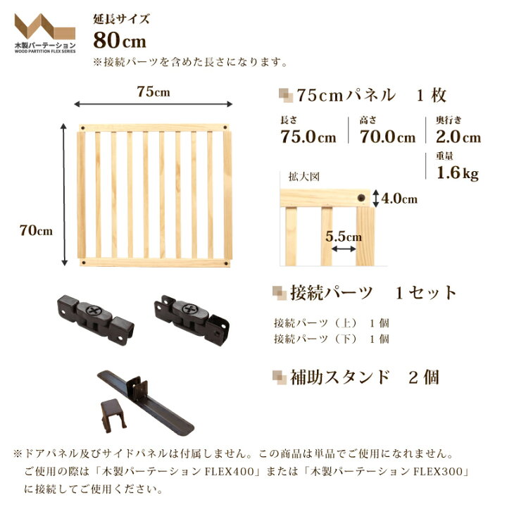 楽天市場】日本育児 木製パーテーションFLEX専用 追加パネル 1枚入り 