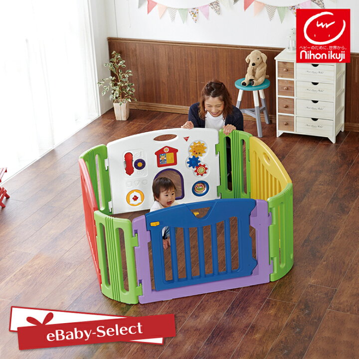 楽天市場 日本育児 ミュージカルキッズランド スクエア ベビーサークル Ebaby Select