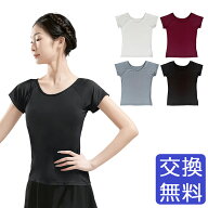 バレエ トップス 薄手 ストレッチ Tシャツ 半袖 ジュニア 大人 ティーシャツ 伸縮 無地 レッスン 練習 着…