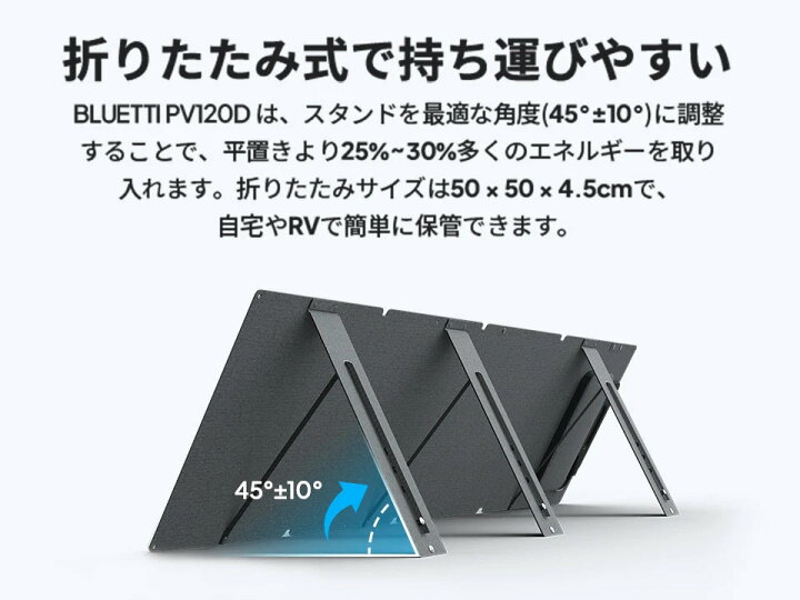 楽天市場】ソーラーパネル PV120D ブルーティ BLUETTI 120W 高い転換 