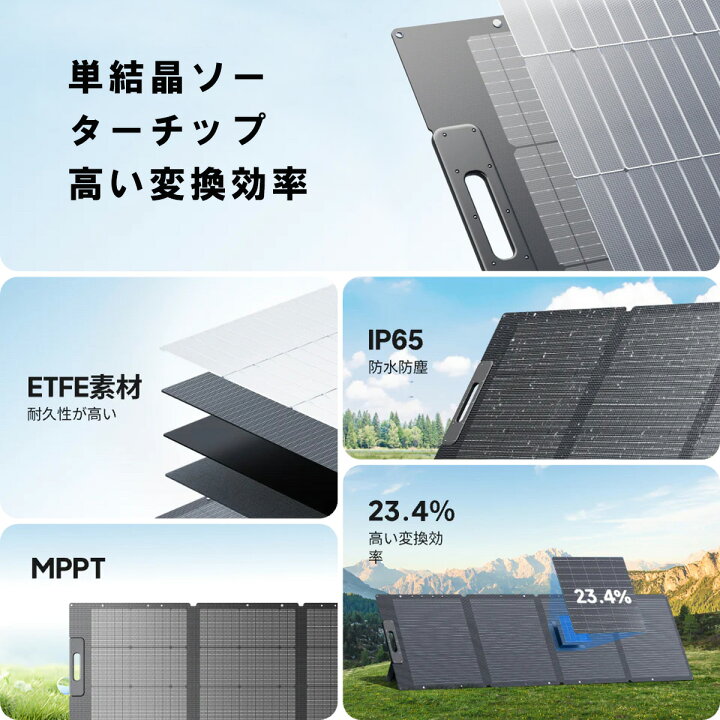楽天市場】ソーラーパネル PV200D ブルーティ BLUETTI 200W 高い転換 