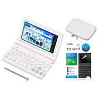 CASIO(カシオ) 【純正ケース・フィルムセット】XD-SA4900WE ホワイト EX-word エクスワード 高校生英語・…