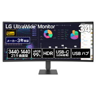 LGエレクトロニクス LG 34U640B-B USB Type-C対応 34インチ3440×1440 21:9曲面型ウルトラワイドモニター…