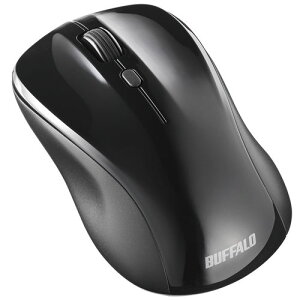 �o�b�t�@���[(BUFFALO) BSMBB110BK �u���b�N Bluetooth5.1�Ή� BlueLED���w���}�E�X �É� 3�{�^��