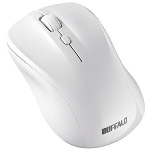 �o�b�t�@���[(BUFFALO) BSMBB110WH �z���C�g Bluetooth5.1�Ή� BlueLED���w���}�E�X �É� 3�{�^��