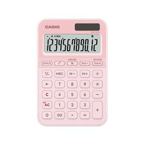 CASIO(�J�V�I) MW-C20D-LP-N ���C�g�s���N �d�� �~�j�W���X�g�T�C�Y 12�� �Ōv�Z ���[�g�v�Z ���Ԍv�Z �����v�@�\
