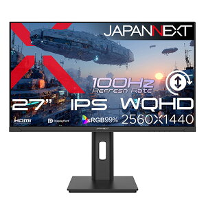 �y�����ۏؕt�z�W���p���l�N�X�g(JAPANNEXT) JN-IPS27Q3-HSP 27�^ IPS�p�l������ WQHD�𑜓x(2560x1440)�t�����j�^�[ �f�B�X�v���C ���~�����@�\�X�^���h����