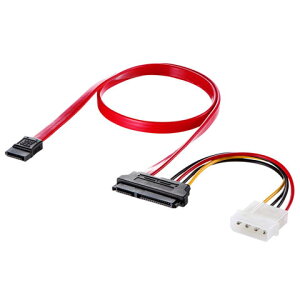 サンワサプライ TK-PWSATA7-05 一体型シリアルATAケーブル 0.5m TKPWSATA705