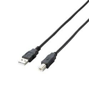 �G���R��(ELECOM) U2C-JB50BK �u���b�N USB2.0�P�[�u�� A-B 5m