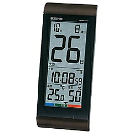セイコー SEIKO SQ431B 温湿度計付き 電波置時計 置き掛け兼用 デジタル SQ431Bポータブル 熱中症対策 アウトドア 外出 気温 湿度 散歩 日焼け 太陽