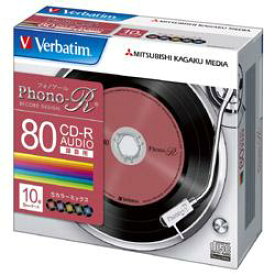 Verbatim バーベイタム MUR80PHS10V1 音楽用 CD-R 80分 1回録音 10枚 MUR80PHS10V1