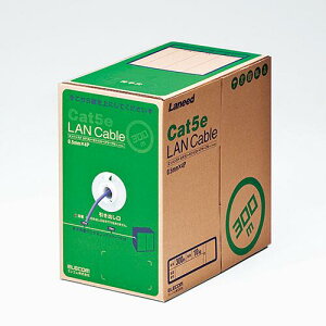 �G���R�� ELECOM LD-CT2/PU300/RS �p�[�v�� EU RoHS�w�ߏ��� LAN�P�[�u�� Cat5e �P�� 300m LDCT2PU300RS