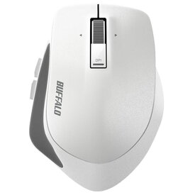 バッファロー BUFFALO Premium Fit Lサイズ BSMBB500LWH(ホワイト) ワイヤレスBlueLEDマウス Bluetooth接続 5ボタン BSMBB500LWH