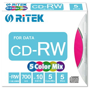 ���C�e�b�N CD-RW700.MIX5P A �f�[�^�p CD-RW 700MB �J��Ԃ��L�^ �v�����^�u�� 10�{�� 5�� CDRW700MIX5PA