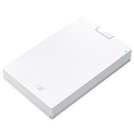 【対象ショップ限定 先着フラッシュクーポン】バッファロー BUFFALO HD-PCG2.0U3-GWA(ホワイト) ポータブルHDD 2TB USB3.1(Gen1) /3.0/2.0接続 HDPCG20U3GWA