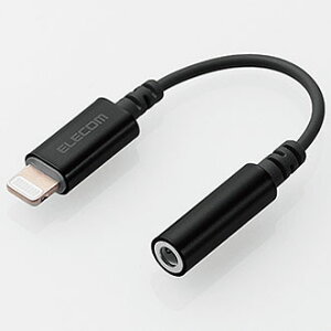 GR ELECOM MPA-L35DS01BK(ubN) Lightning-3.5mmXeI~jWbNϊP[u 0.1m MPAL35DS01BK
