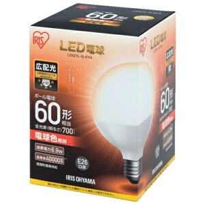 �A�C���X�I�[���} Iris Ohyama LDG7L-G-6V4 LED�d�� �d���F E26���� 60W�`���� 700lm LDG7LG6V4