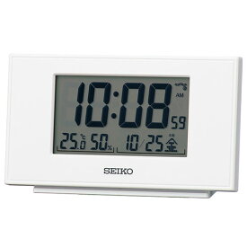 セイコー SEIKO SQ790W 白パール 電波目覚まし時計 温度 湿度表示付 SQ790W
