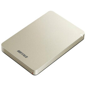 バッファロー BUFFALO HD-PGF1.0U3-GLA(ゴールド) ポータブルHDD 1TB USB3.1(Gen1) /3.0/2.0接続 耐衝撃 HDPGF10U3GLA
