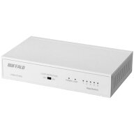 バッファロー BUFFALO LSW6-GT-5NS/WH ホワイト Giga対応スイッチングハブ 電源内蔵 5ポート LSW6GT5NSWH