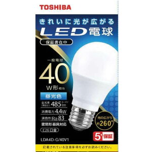 ����(TOSHIBA) LDA4D-G/40V1 LED�d�� �����F E26���� 40W�`���� 485lm