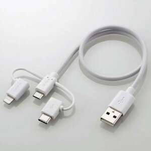 GR ELECOM MPA-AMBLCAD03WH zCg 3in1X}[gtHpUSBP[u 0.3m MPAAMBLCAD03W