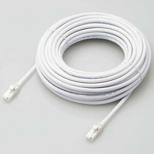 �G���R�� ELECOM LD-GPAT/WH15/RS �z���C�g Cat6A LAN�P�[�u�� 15m LDGPATWH15R