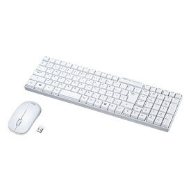 サンワサプライ SKB-WL34SETW(ホワイト) マウス付きワイヤレスキーボード SKBWL34SETW