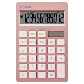 CANON キヤノン HS-1200TC-PK(ピンク) カラフル電卓 卓上 12桁 HS1200TCPK